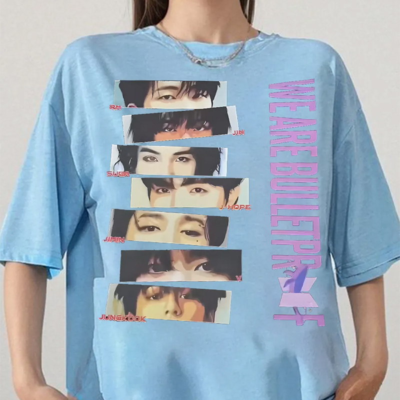 Personalized BTS Eyes Shirt K-pop Fan Tee T-Shirt Gift for BTS ARMY for Concert